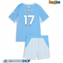Maglie da calcio Manchester City Enzo Fernandez #17 Prima Maglia Bambino 2026-27 Manica Corta + Pantaloni corti)